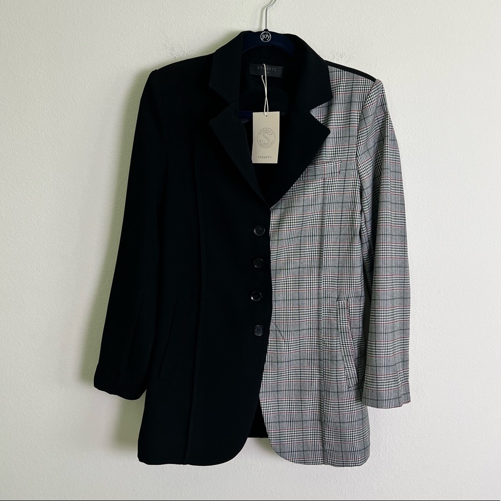 Storets - Re:Born Bea Check Color Block Blazer - image 2